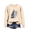 Fun Fashion Crewneck Sweatshirt: "Sorta Merry, Sorta Scary" Long-Sleeve for Autumn/Winter