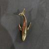 New Solid Brass Whale Figurines Vintage Sea Animal Small Statue Desktop Ornaments Office Decorations Crafts Accessories