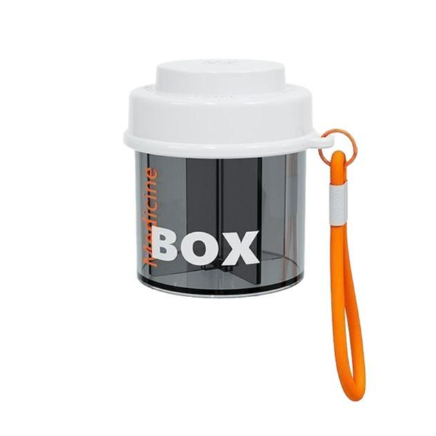 Portable Round Pill Box with Lid - Three-a-Day Moisture-Proof Travel Dispenser