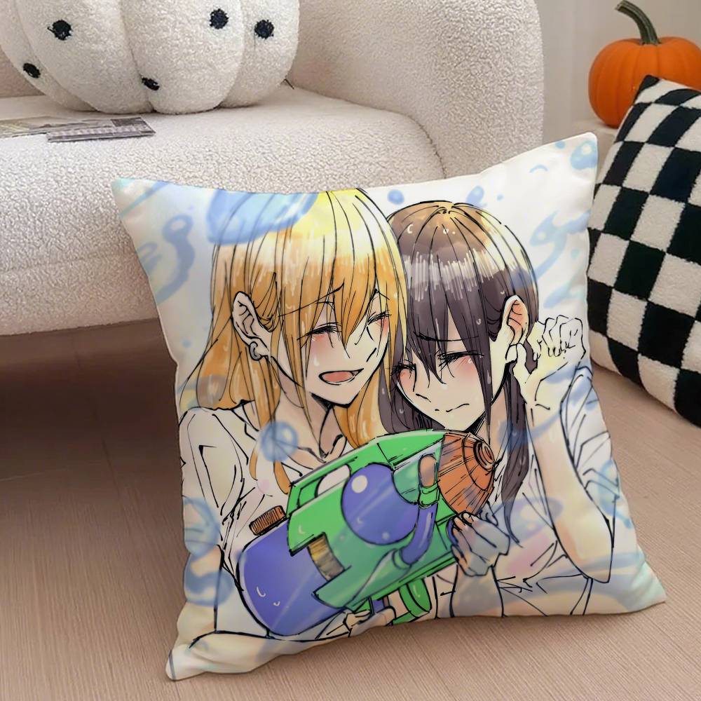 Gl Anime C-Citrus Hot Pillow Case Anti-Dustmite Pillowcase Invisible Zipper Silky Short Plush Sofa Cushion Cover