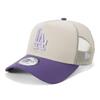 New Era Cap 9FORTY Trucker Los Angeles Dodgers 2Tone Stone Purple White 14731289 A-Frame