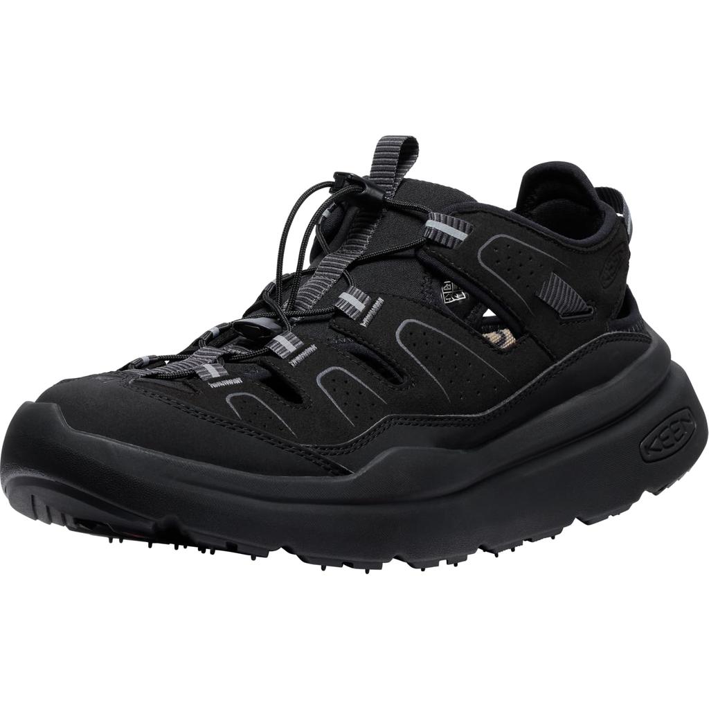 KEEN WK450 SANDAL Double K400 Fifty Cm Men's Sandals, BLACK/BLACK, 27.5