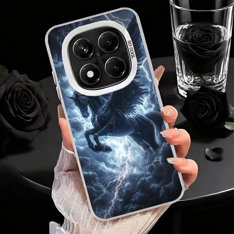 

Black Horse Galloping Soft Phone Case for Samsung Galaxy S24 S25 FE S26 Edge S23 Ultra S22 Plus S21 + Shockproof Cover Back Shel Redmi Note 15 4G