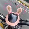 Urocze naklejki 3D z uszami królika Pasek chroniący przed uderzeniami Samochodowe lusterko wsteczne Dekoracja wnętrza Pluszowa naklejka Kawaii na lusterko wsteczne Dekor
