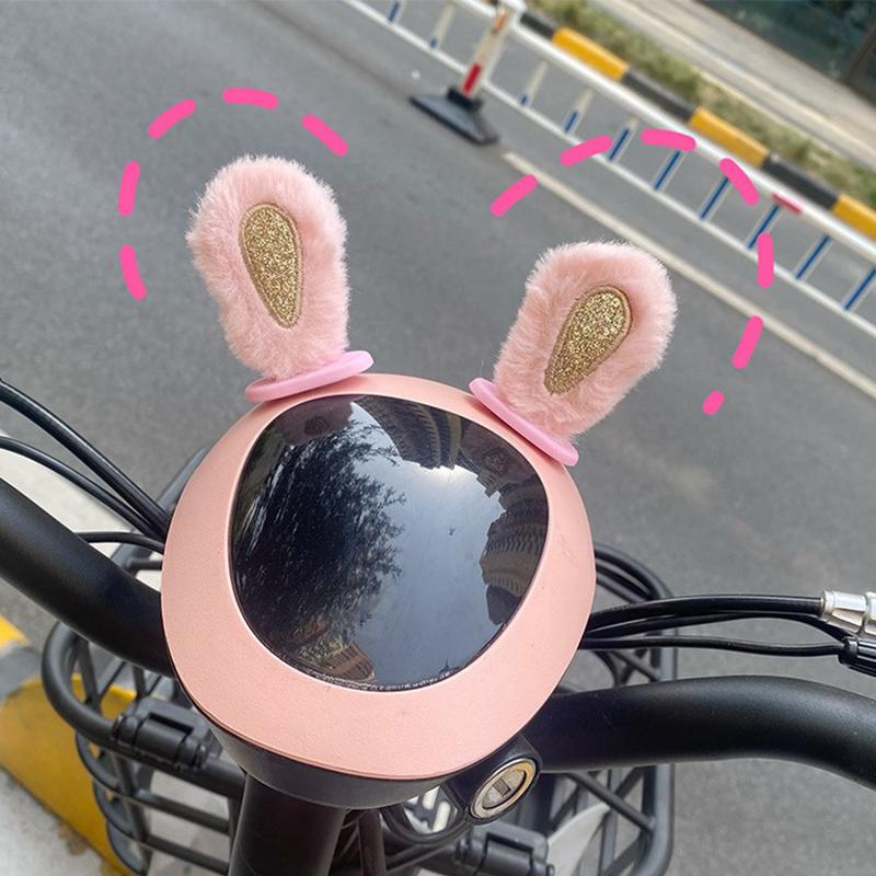 Urocze naklejki 3D z uszami królika Pasek chroniący przed uderzeniami Samochodowe lusterko wsteczne Dekoracja wnętrza Pluszowa naklejka Kawaii na lusterko wsteczne Dekor