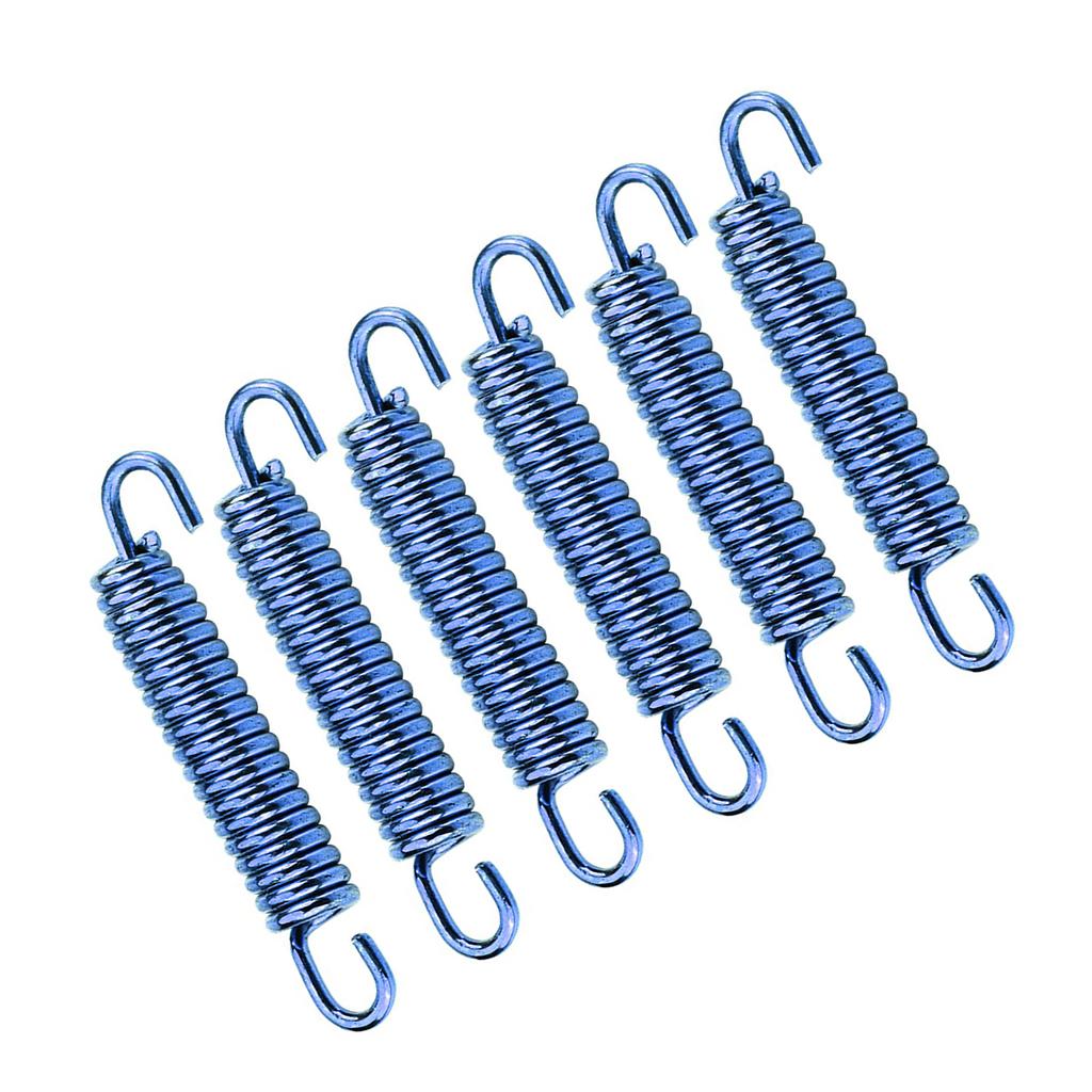 6pcs Stainless Steel Muffler Exhaust Pipe Spring Hooks for Motorcycle Scooter ATV Blue