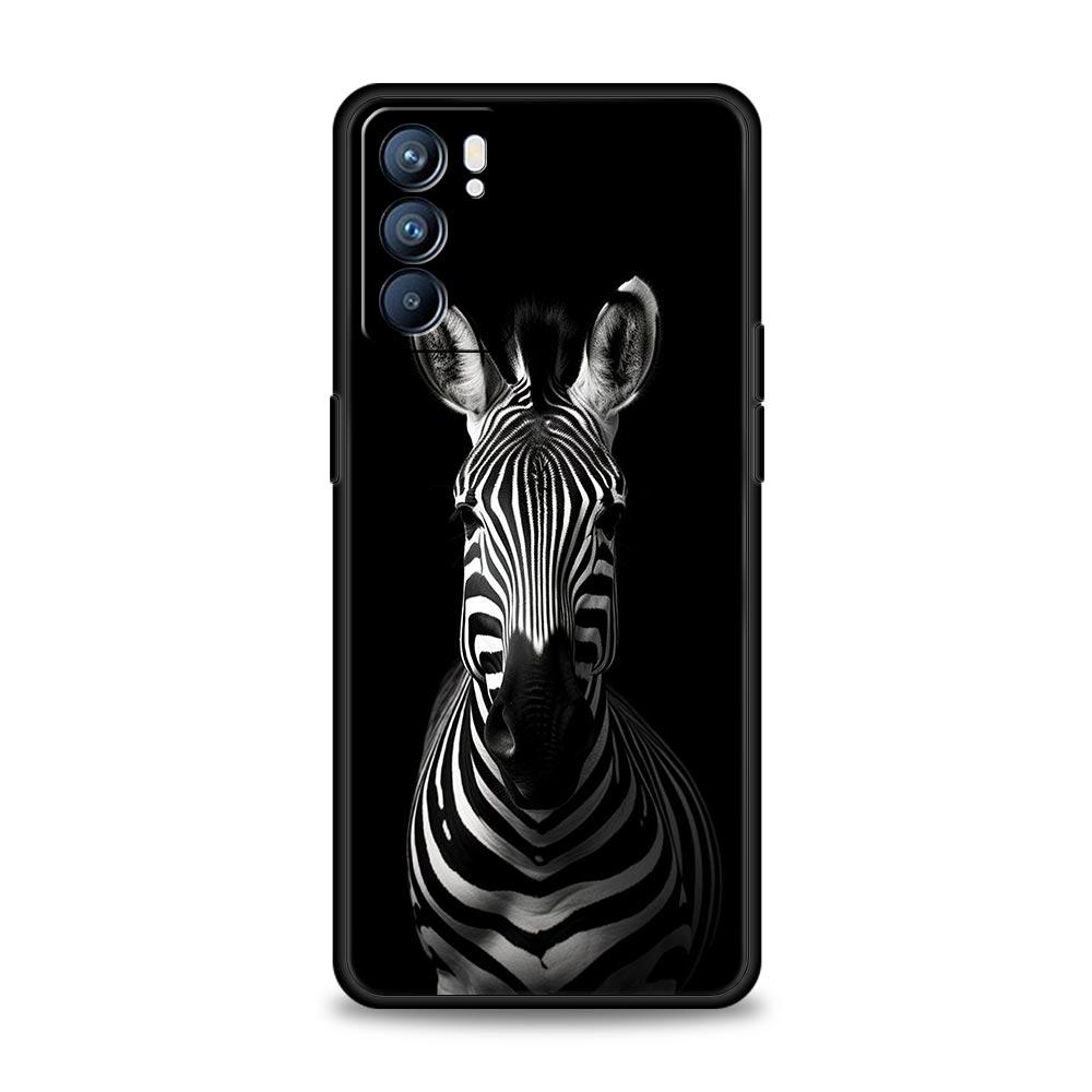 Case For Oppo A54 A53 A52 A9 A15 A95 A17 A16 A76 A74 A57 Find X6 X5 Reno8 Reno7 Reno6 Pro 5G Cover Galloping Horse Girl Drawing