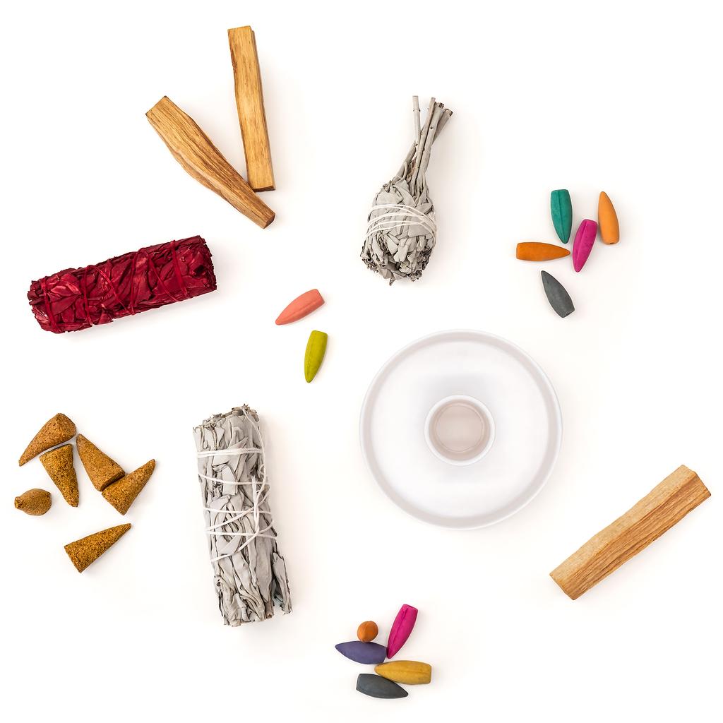 Gift Set - Ceramic Stand Natural Palo Santo Incense from Peru