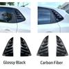 For Polo MK5 6R 6C 2011-2017 Rear Window Shutter Cover Louver Side Trim ABS Black Carbon Fiber Exterior Car Accessories