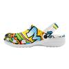 Printed EVA Clogs for Beach Pool Garden Lightweight Breathable Slip On Shoes Women Men Home Bathroom Sandals Home Outdoor Use