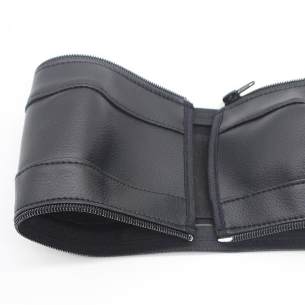 Universal PU Leather Baby Stroller Armrest Cover with Zipper, Washable and Durable Handle Protector.