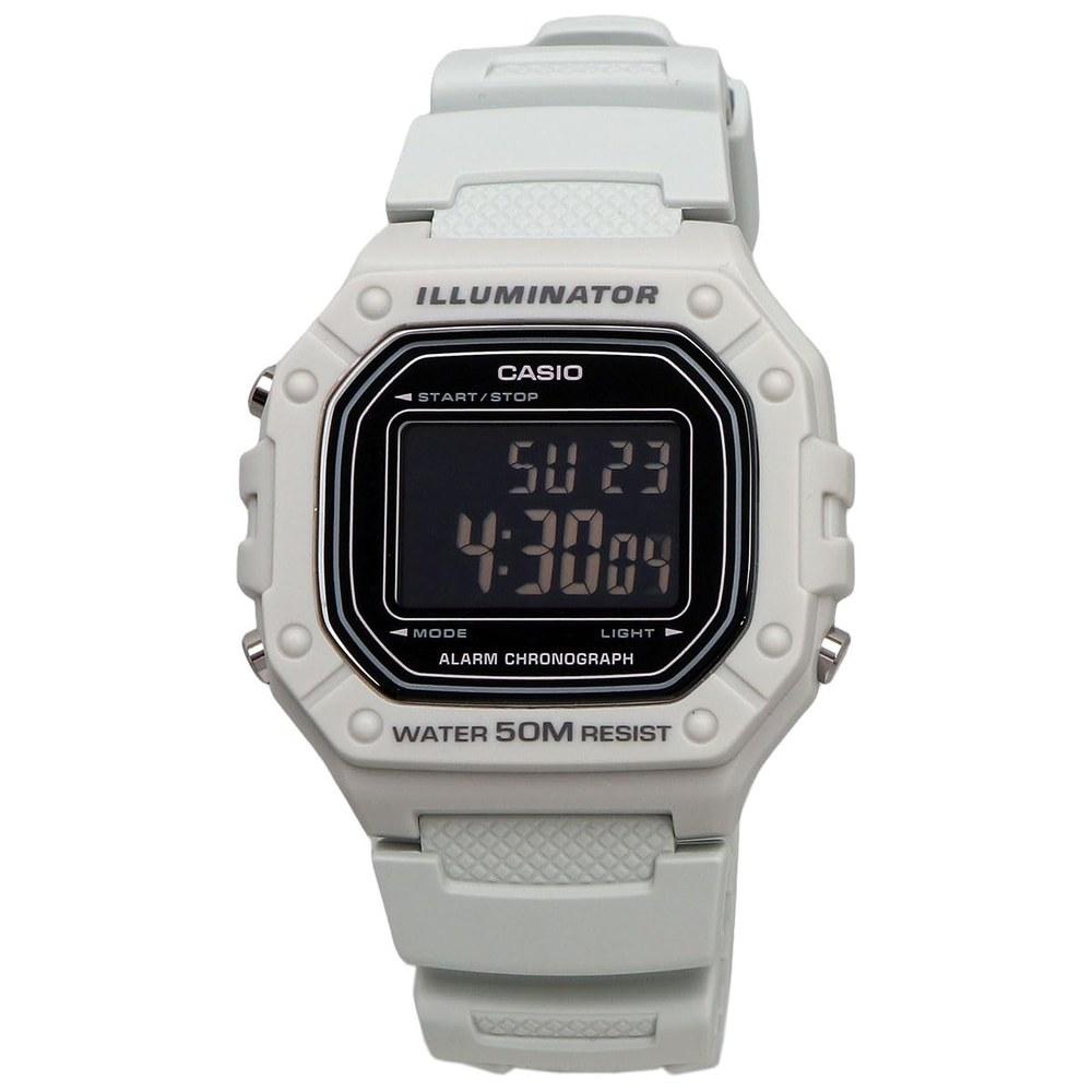 Casio Standard Digital Wristwatch W-218H-8BV Men and Women Ice Gray Inverted LCD