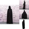Halloween Cloak Cosplay Grim Reaper Vampire Witch Wizard Robe Party Adult Children Hooded Black Cloak Cape