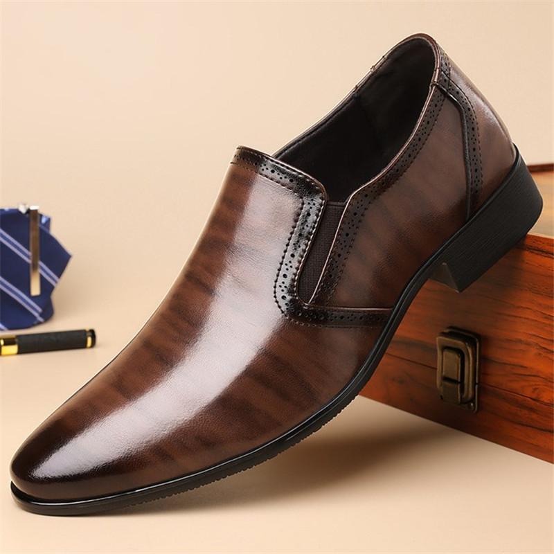 Fashion Brand Designer Slip on Loafer New Pointed Toe Business Casual Shoes for Men Formal Wedding Dress Homecoming Footwear