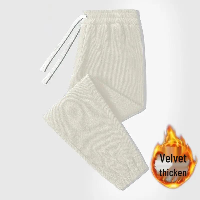 Women's High Waist Corduroy Joggers - Casual, Plus Size, Versatile Sweatpants