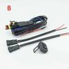 1set Motorcycles LED Spotlight Switch Fog Light Wiring Harness Relay Wire with Flash Wireless Controller Switch Universal