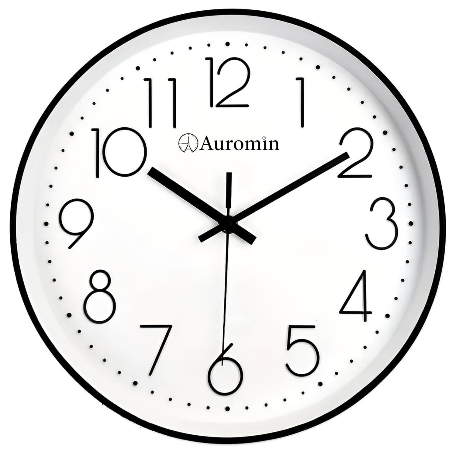 

Стильные аналоговые настенные часы 12 дюймов для дома | Настенные часы для гостиной, спальни, офиса и кухни | Декоративные настенные часы большого размера для большого холла