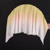 10/20cm Half Circle Silk Veil Pairs Yangko Dance Bamboo Fans Hand Dye Adults Fan  Kid Women