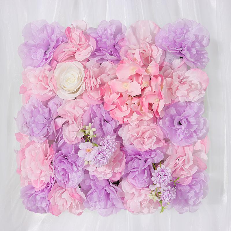 3D-Blumen-Wandpaneel, 39,9 x 39,9 cm, künstlicher Blumen-Wandhintergrund, Seidenrosenmatte für Zuhause, Party, Hochzeit, Hintergrunddekoration