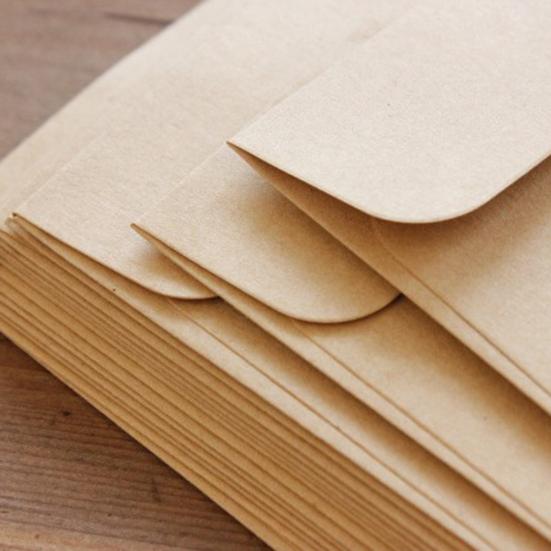 10Pcs Vintage Kraft Paper Letter Envelopes DIY Greeting Card Scrapbooking Gift