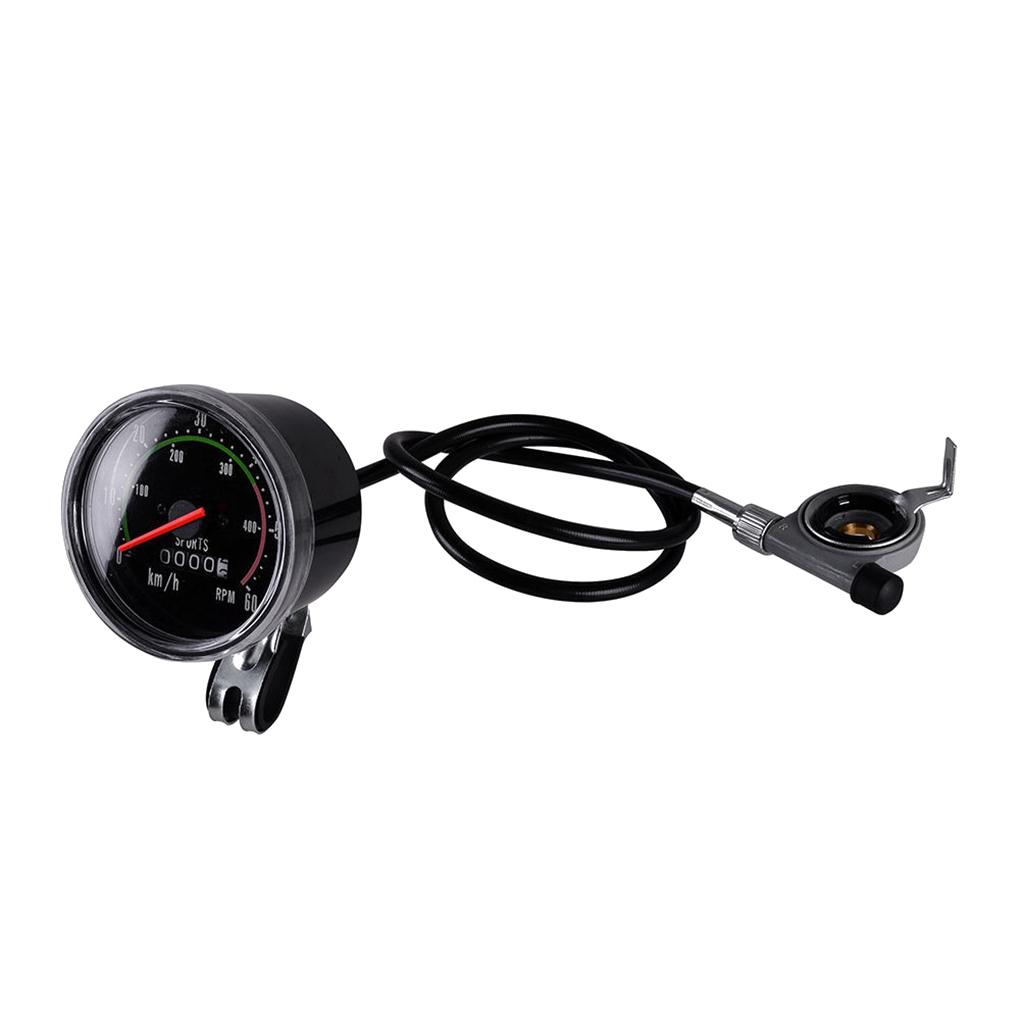 Bicycle Speedometer Waterproof Analog Mechanical Odometer With Hardware Cycling Stopwatch For General 26/27.5/28/29 Inch Bicycle