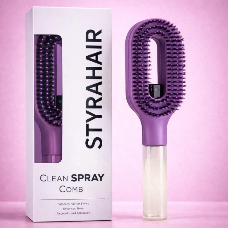 2In1 Sprayer Comb Detangling Scalp Massage Hairbrush With Spray Bottle Essential Oil Water Mist Spray Brush Anti-Static Summer