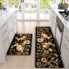 1Pcs Anti Fatigue Kitchen Rugs, Flowers and Plants  Print Waterproof Non-Slip Thick Cushioned Kitchen Mat Heavy Duty Comfort Standing Mat for Kitchen