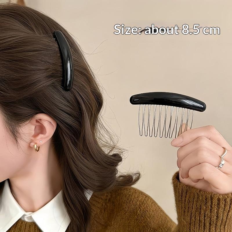 Korean Inserted Comb Bow Hair Comb Adornment Hair Clip Versatile Simple Anti-Skid Curl Bangs Side Top Clip Hairaccessoires