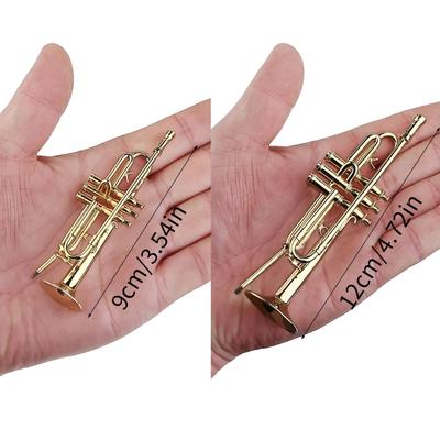 Handcrafted Saxophone Brass Gold Plated Musical Instrument Decoration With Protective Case For Music Lover