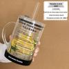 Shangqi High Borosilicate Glas Trinkflasche mit Strohhalm
