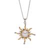 Schmuck Ohrringe S925 Sterlingsilber Naturperlen Halskette Damen Persönlichkeit Mode Sonnenblumen Anhänger