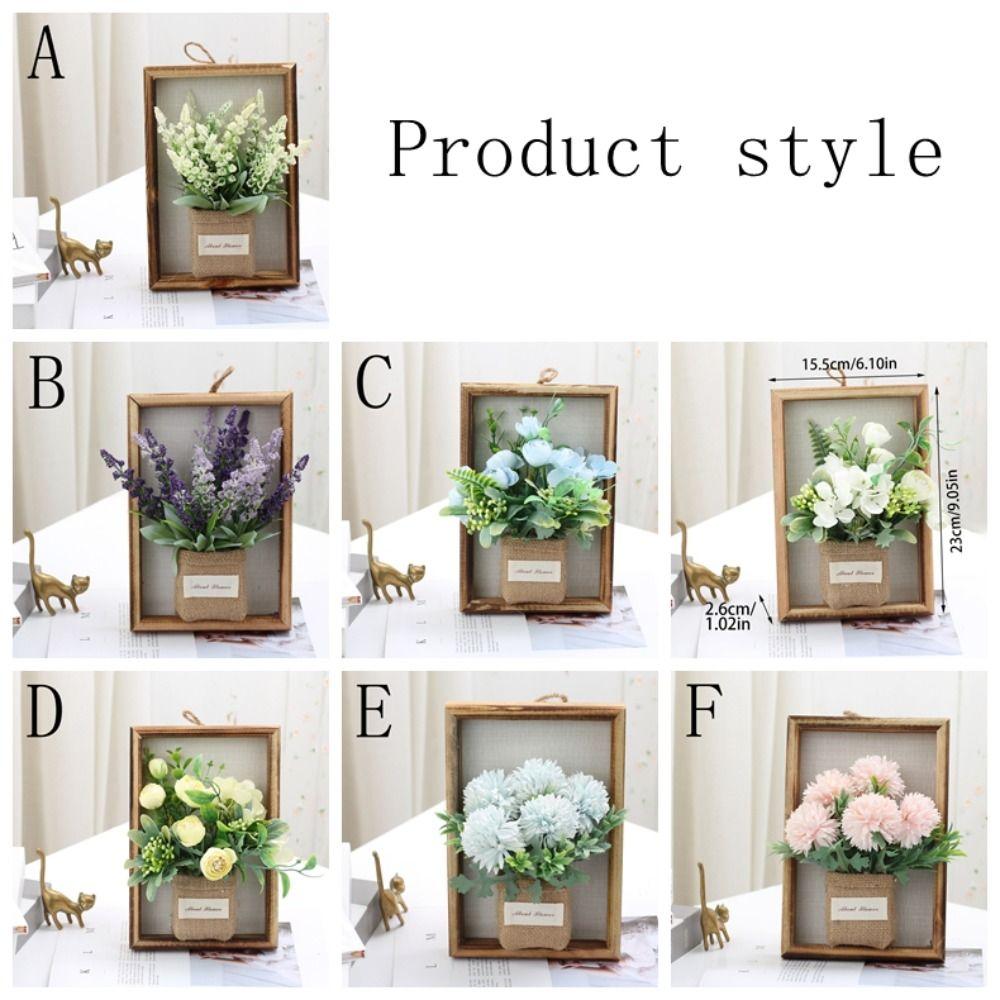 Wooden Faux Flowers Wall Decor 3D Imitation Flowers Decoration Hydrangea Wall Decor  Home