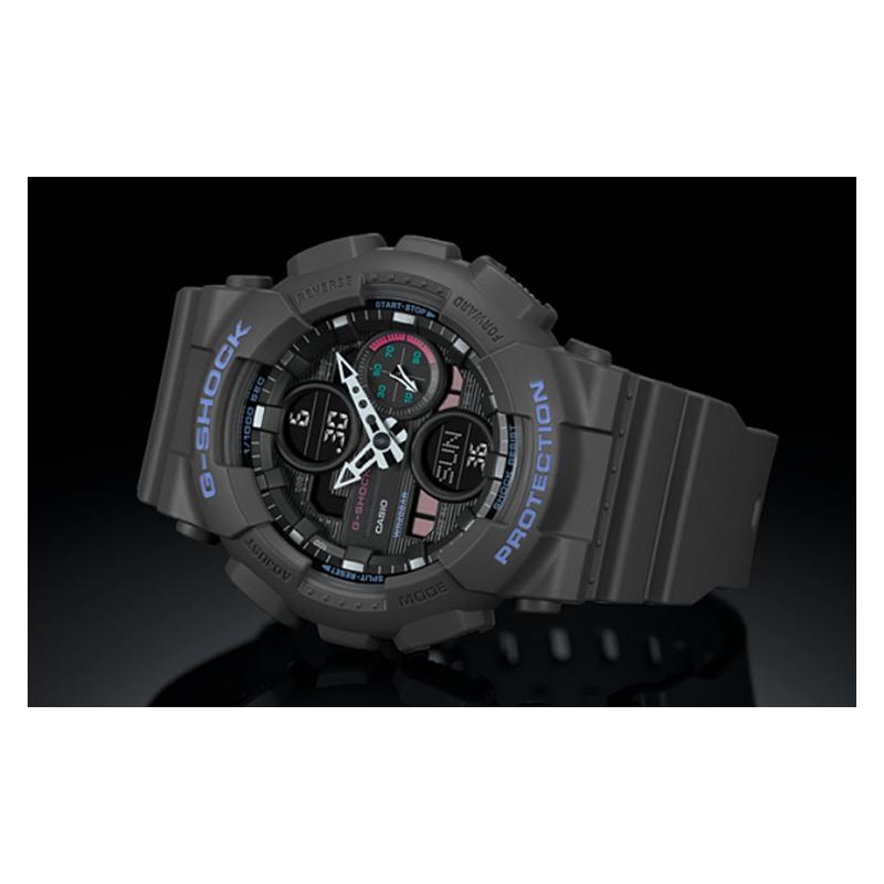 Casio G-SHOCK YOUTH Series GST Series Retro Fashion Trendy Three Eyes Dual Display Sports Waterproof Quartz Movement Resin Strap GMA-S140-8APR