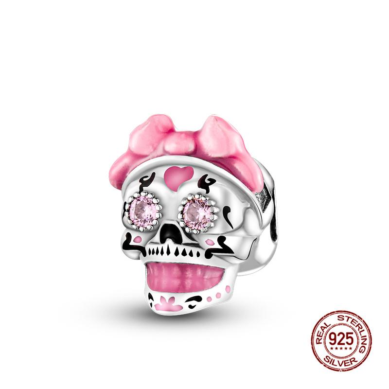 New In Original Charms Copper Glow In Skull And Pumpkin Charms Beads Fit 3Mm Original Bracelet For Women Diy Jewelry Gifts