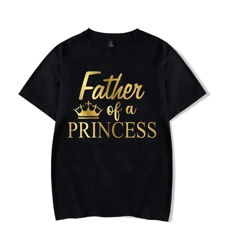 2024 Vater der Prinzessin Tochter des Königs Print T-Shirt Schönes Papa und ich Outfit Familie passende Outfits Papa Baby Mädchen Sommer
