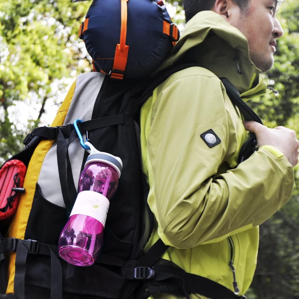 AceCamp Straw Bottle American Tritan Material BPA Free Sports Water Bottle Red Women's 600ml,