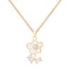 Small Flower Necklace Women'S Light Luxury Simple Versatile Zircon Pendant Exquisite Collarbone Chain
