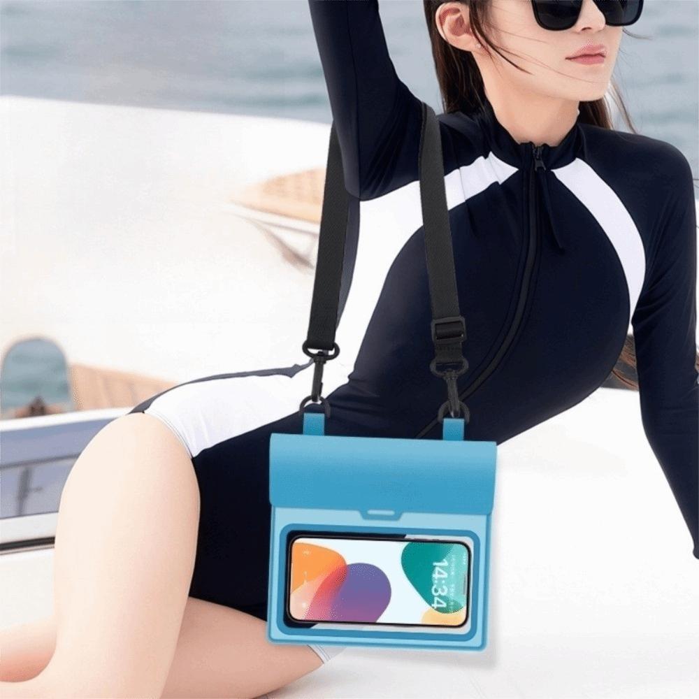 Large Capacity Waterproof Phone Case With Waist Strap Adjustable Drift Diving Bag Transparent Shoulder Bag