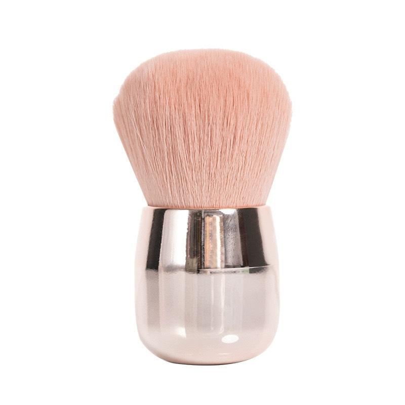 Portable Single Makeup Brush, Synthetic Fiber Powder Brush, Fluffy Loose Powder Blush Brush for Daily Makeup, PS Plastic Handle with Polybag Packing