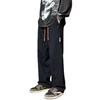 Men's Autumn/Winter Coffee-Colored Retro Straight-Leg Japanese Overalls: Loose Casual Pants