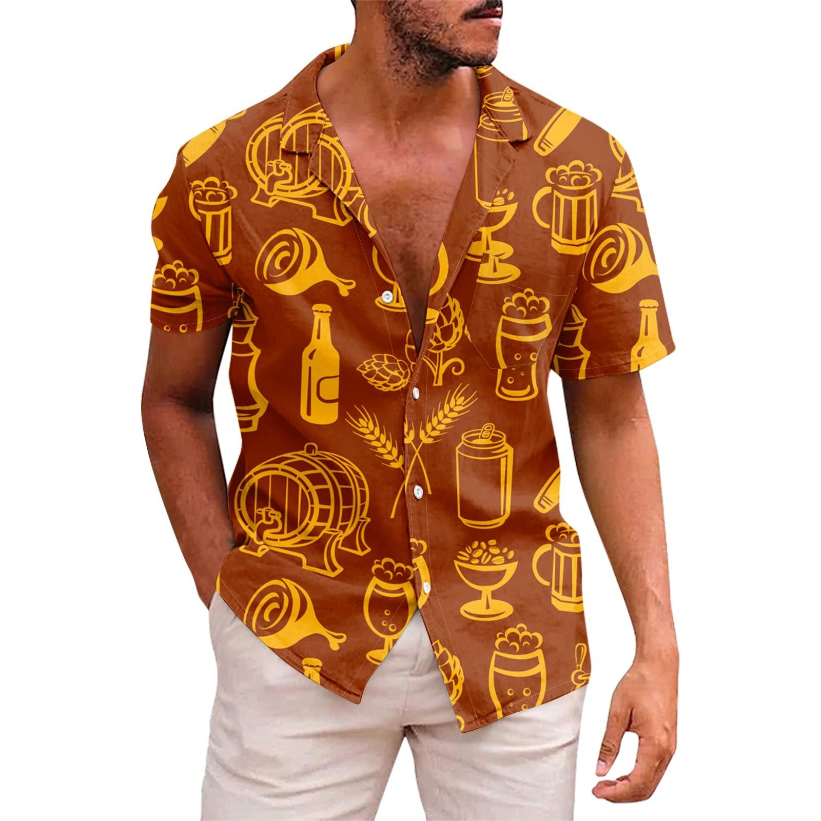 

Мужские рубашки с коротким рукавом на пуговицах с принтом. Мужские повседневные модные рубашки с коротким рукавом. XXXXL красный