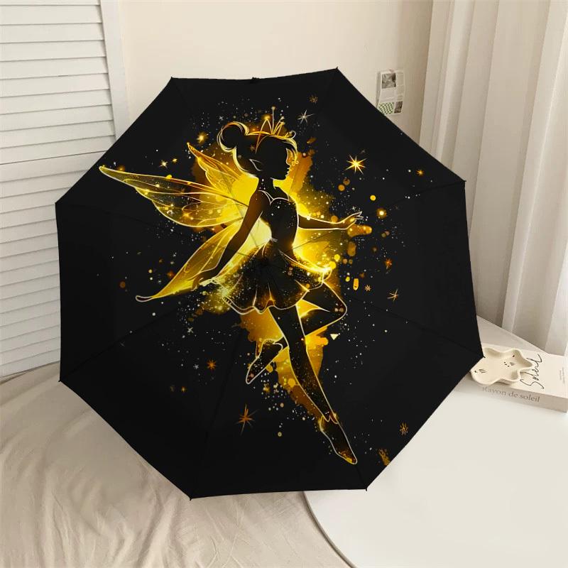 

1PC Fairy Sparkles Umbrella-8-Rib Reinforced, Automatic Open, Lightweight & Durable, Cute Fashion Accessory for Outdoor-F2645