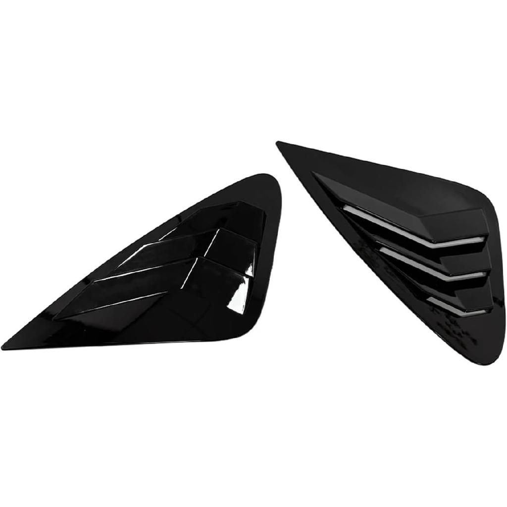 2PCS for Hyundai Elantra 2007-2010 Car Rear Window Quarter Louver Cover Side Vent Shutter Trim Scoop ABS Accessories(Carbon Look)