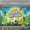2D Fußballspieler Silhouette Geburtstag Hintergrund Pokal Partyzubehör