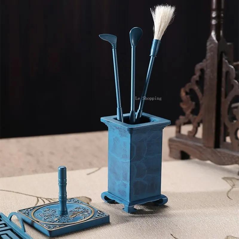 9 Pieces of Pure Copper Antique Incense Seal Set Entry Tool DIY Household Indoor Seal Incense Play Extension Incense Mold Tool