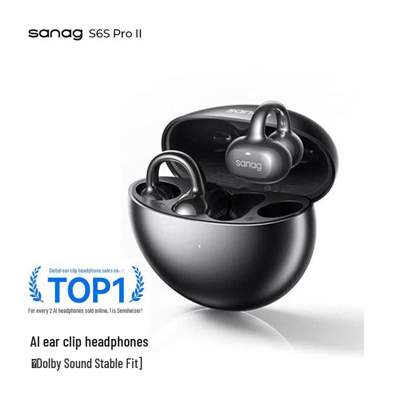 Sanag S6S Pro AI Open-Ear Clip-on Wireless Headphones