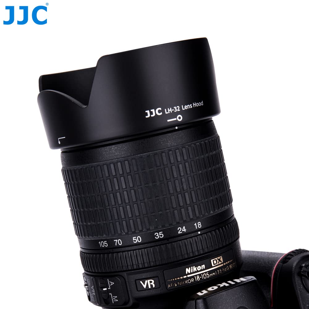JJC Reversible Lens Hood Compatible with Nikon DX NIKKOR ED VR ED VR DX DX HB-32 AF-S 18-105mm f/3.5-5.6G / 18-140mm f/3.5-5.6G & AF-S Zoom-Nikkor