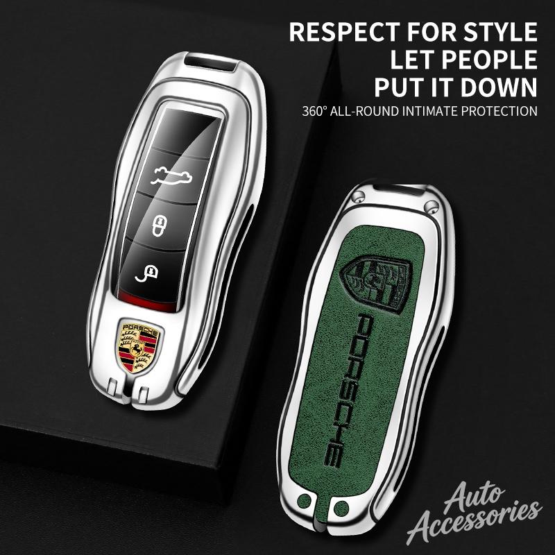 ABKF1 Car Smart Key Case Cover Shell For Porsche Panamera Spyder Carrera Macan Boxster Cayman Cayenne 911 970 981 Keychain Accessories