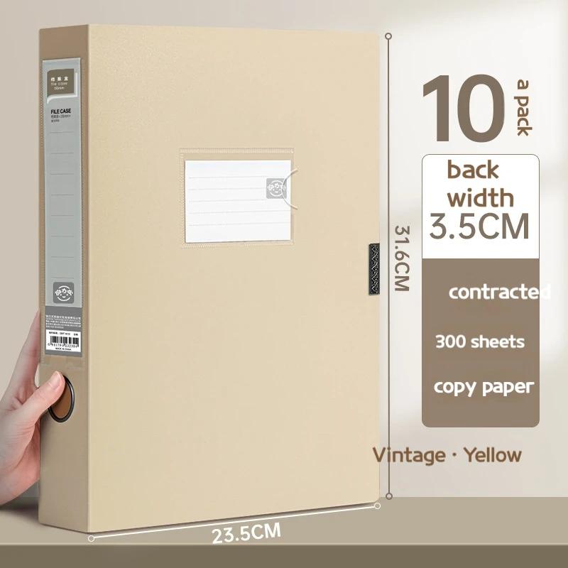 10pcs Large Capacity A4 File Folder Multifunctional Waterproof Document Organizer Dustproof Desktop Storage Document Holder
