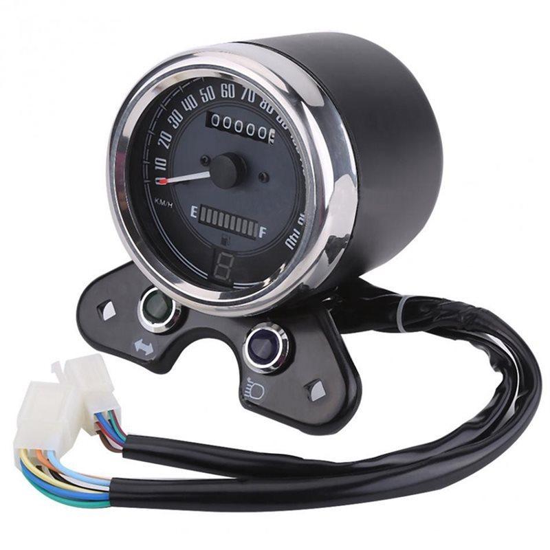 Digital 12V Universal Motorcycle Speedometer With Dual Odometer Backlight Display For Honda CG125 GN125 Cafe Racer